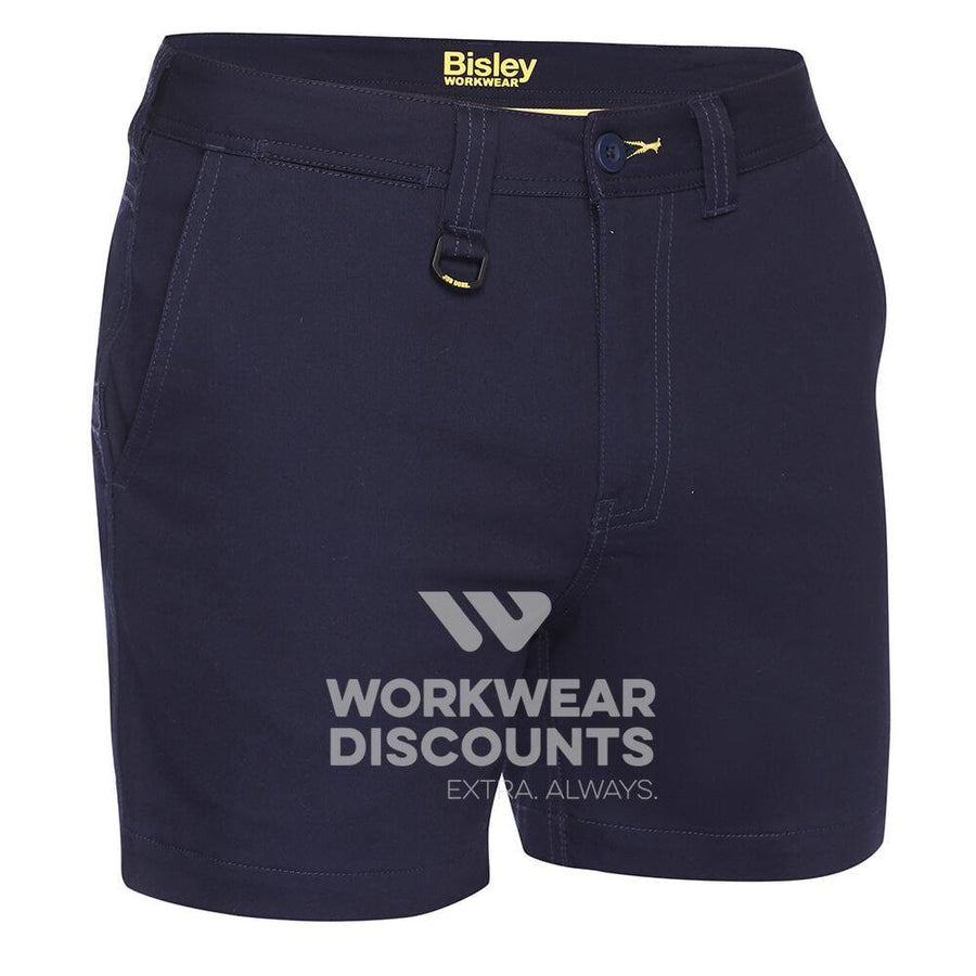 Bisley BSH1008 Mens Stretch Cotton Short Shorts Navy Front