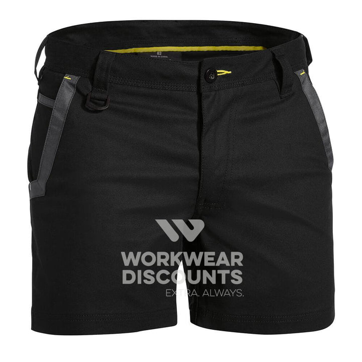 Bisley BSH1131 Flex and Move Stretch Short Shorts Black Front