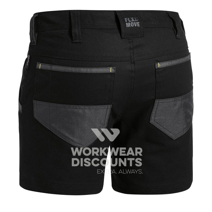 Bisley BSH1131 Flex and Move Stretch Short Shorts Black Back