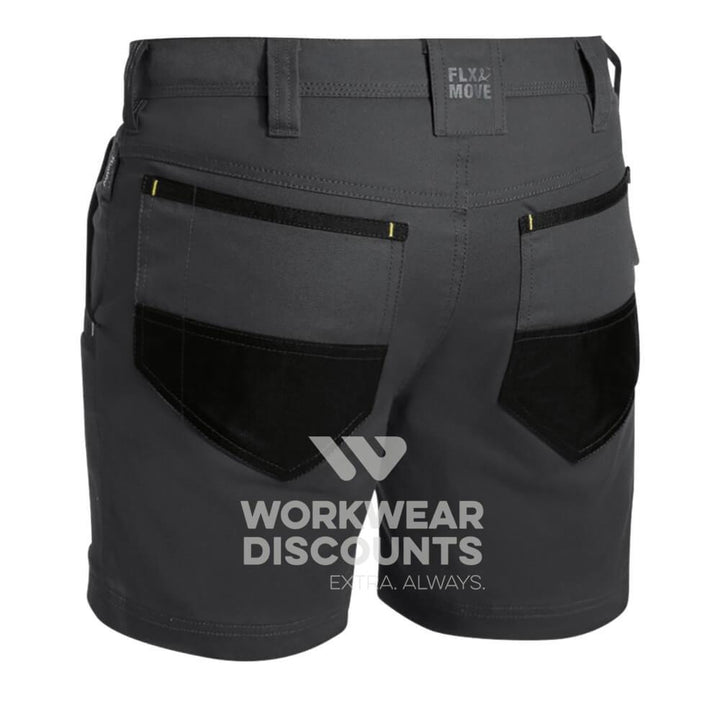 Bisley BSH1131 Flex and Move Stretch Short Shorts Charcoal Back