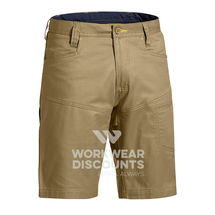 Bisley BSH1474 Airflow Ripstop Vented Work Shorts Khaki Front