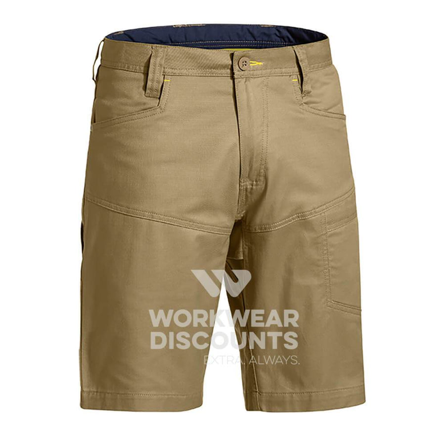 Bisley BSH1474 Airflow Ripstop Vented Work Shorts Khaki Front