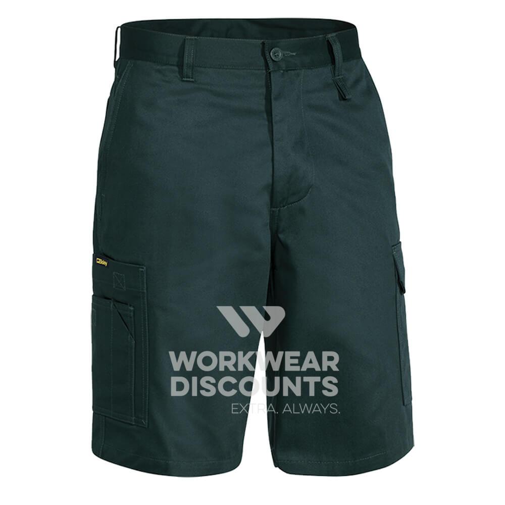 Bisley BSH1999 Lightweight Cotton Drill Utility Shorts Bottle Front