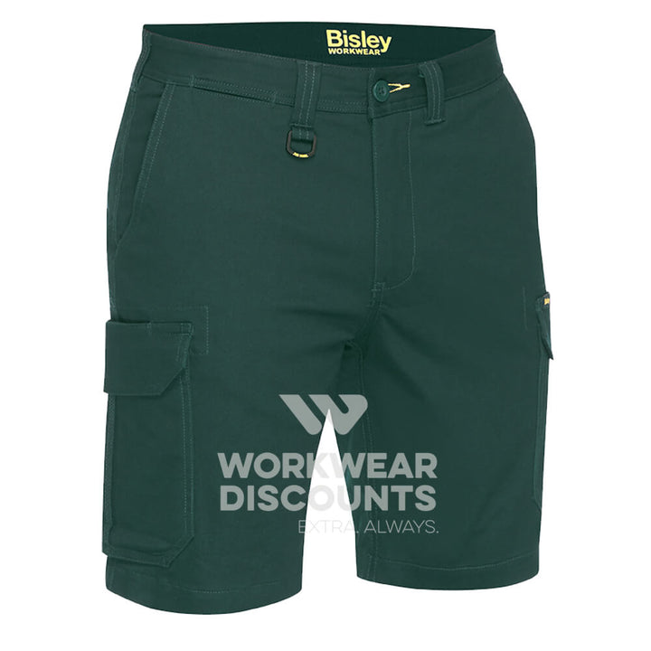 Bisley BSHC1008 Mens Stretch Cotton Cargo Short Bottle Front