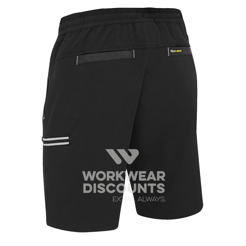 Bisley BSHC1333 Flex & Move 4 Way Stretch Elastic Waist Cargo Short Stone