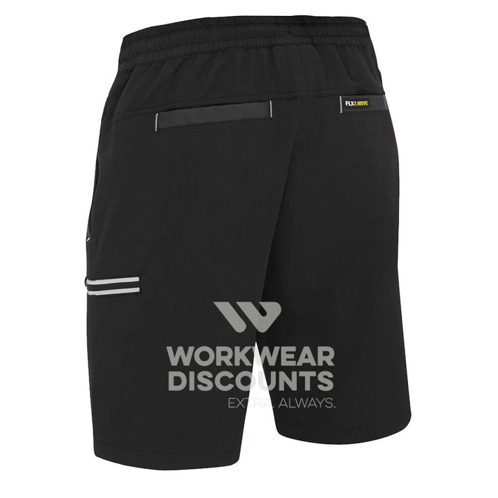 Bisley BSHC1333 Flex & Move 4 Way Stretch Elastic Waist Cargo Short Stone