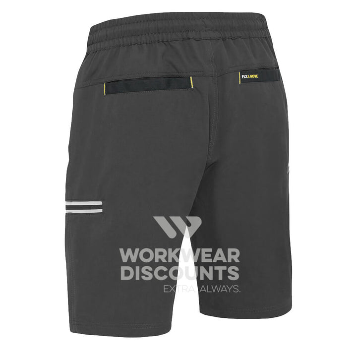 Bisley BSHC1333 Flex & Move 4 Way Stretch Elastic Waist Cargo Short Stone