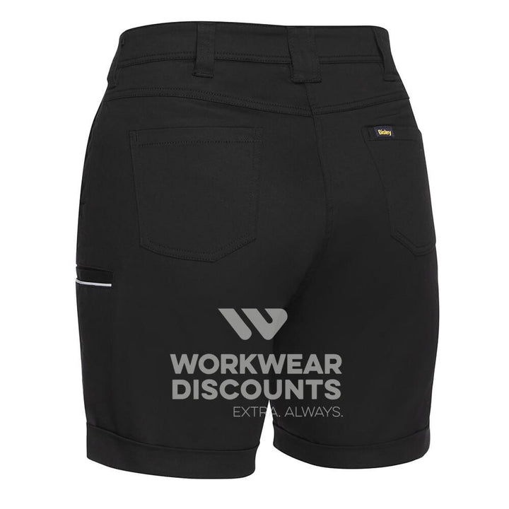 Bisley BSHL1015 Womens Stretch Cotton Short Black Back