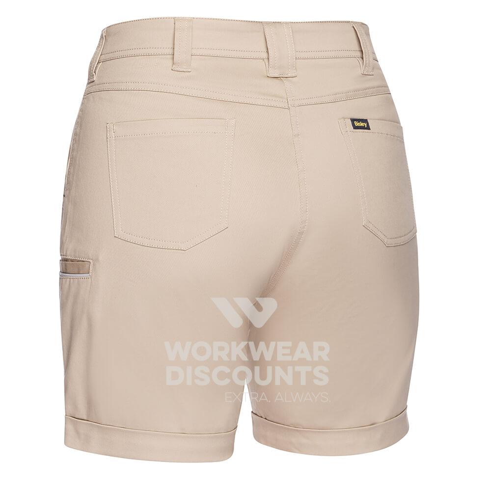 Bisley BSHL1015 Womens Stretch Cotton Short Stone Back