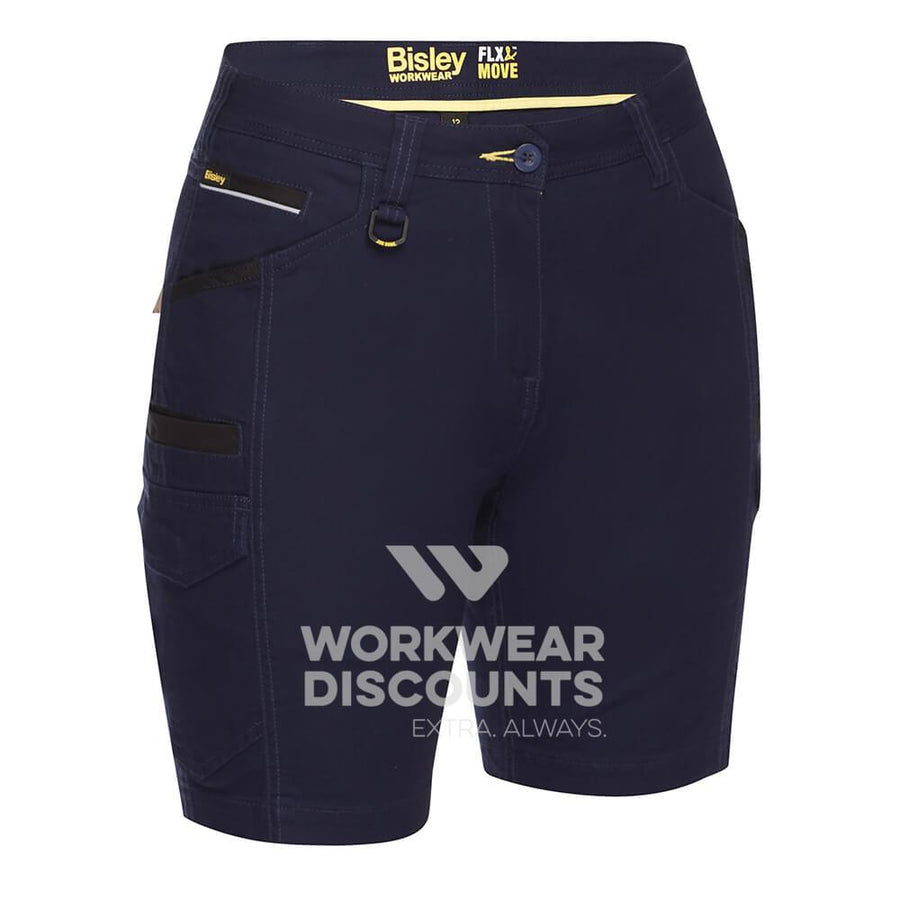 Bisley BSHL1044 Womens Flex & Move Cargo Short Navy Front