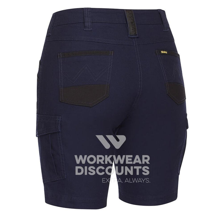Bisley BSHL1044 Womens Flex & Move Cargo Short Navy Back