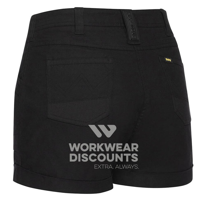 Bisley BSHL1045 Womens Flex & Move Short Shorts Black Back