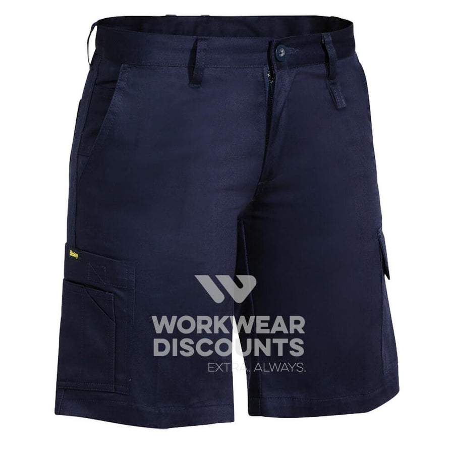 Bisley BSHL1999 Ladies Lightweight Cotton Drill Utility Shorts Navy Front