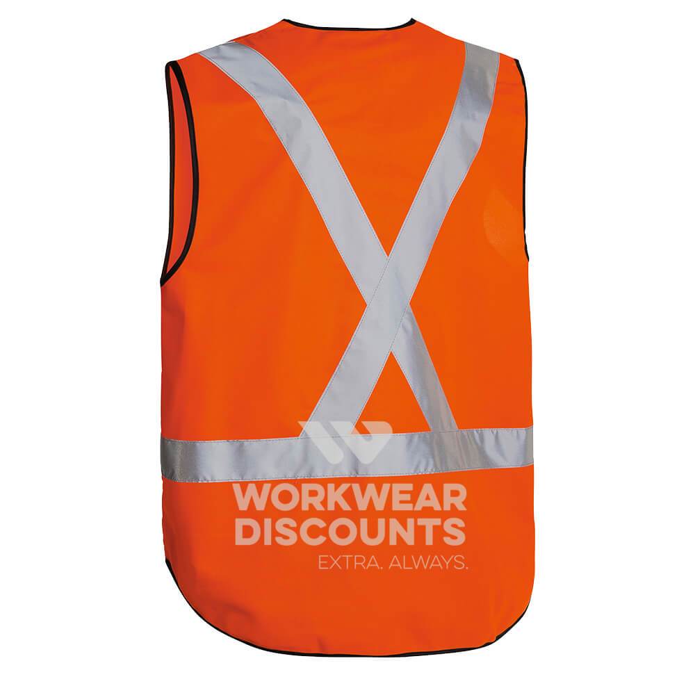 Bisley BT0347 Hi-Vis Taped Vest Orange Back