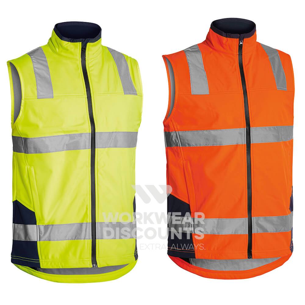 Bisley BV0348T Hi-Vis Taped Soft Shell Vest