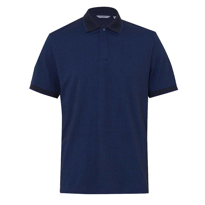 NNT CATJA4 Textured Short Sleeve Polo Navy