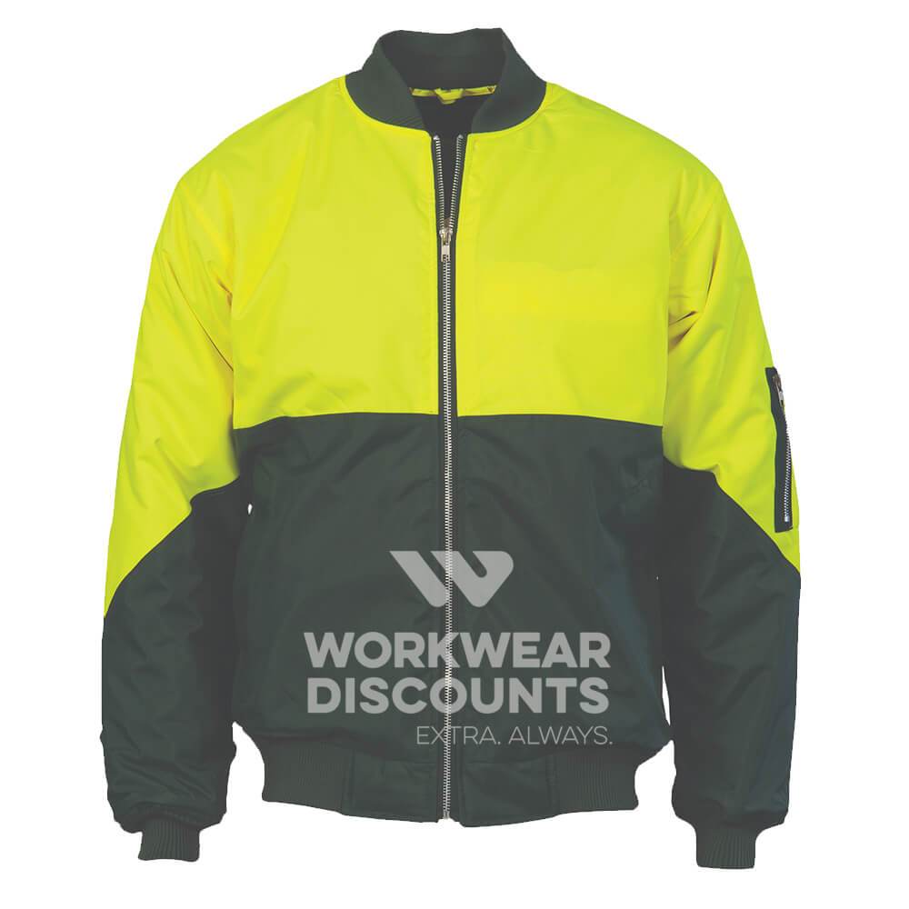 DNC 3861 Hi-Vis Flying Jacket Yellow/Bottle