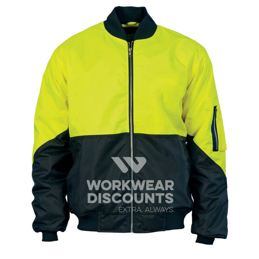 DNC 3861 Hi-Vis Flying Jacket Yellow/Navy