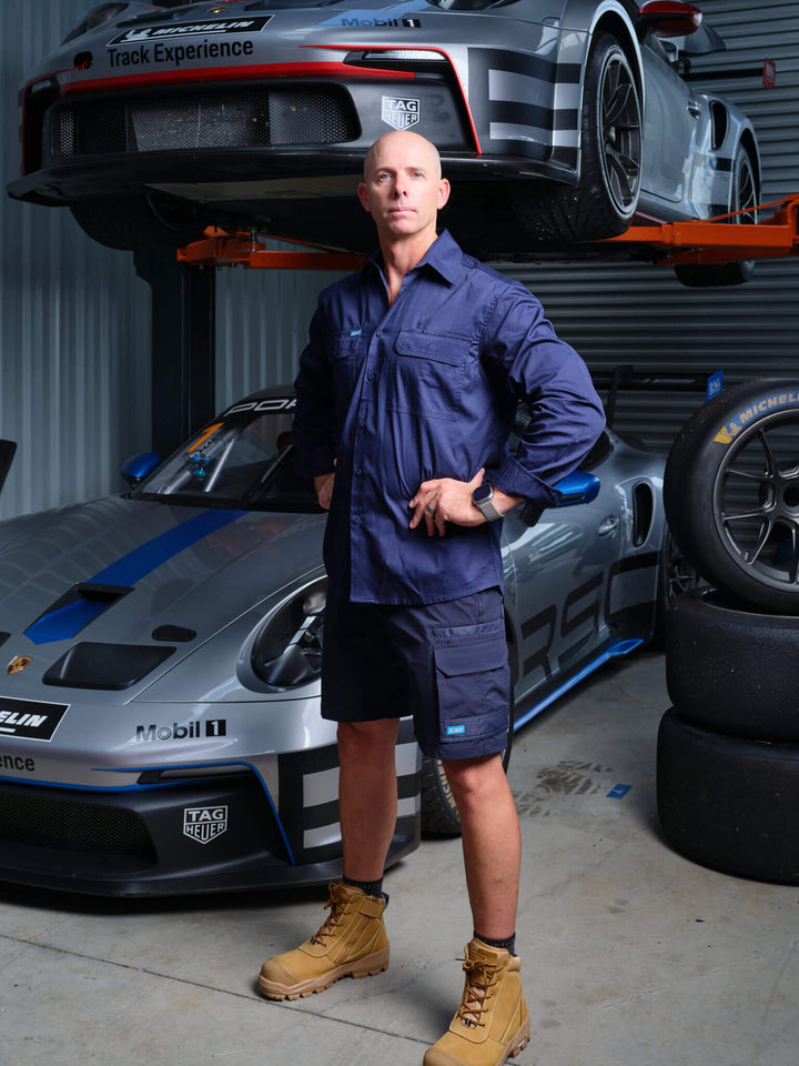 Driven DRV 45 Mens Long Sleeve Lightweight Shirt Navy – View 03