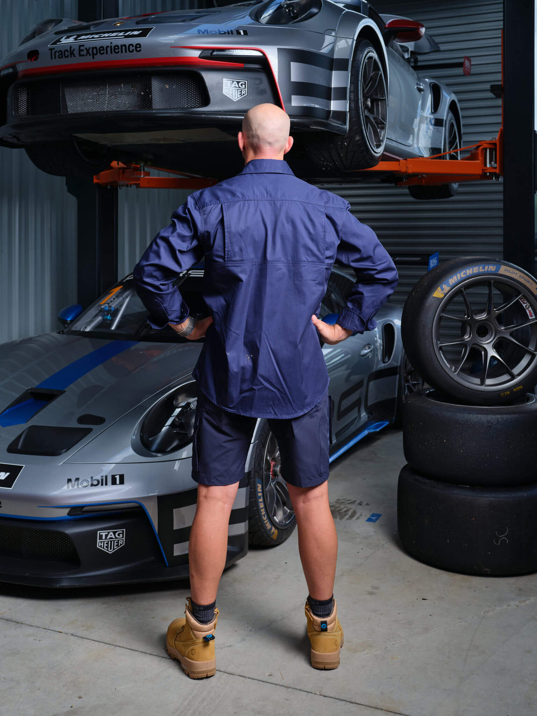 Driven DRV 45 Mens Long Sleeve Lightweight Shirt Navy – View 05