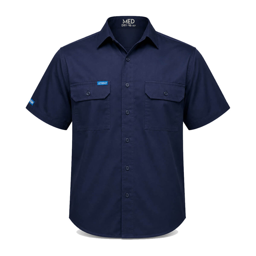 Driven DRV 46 Mens Short Sleeve Lightweight Shirt Navy