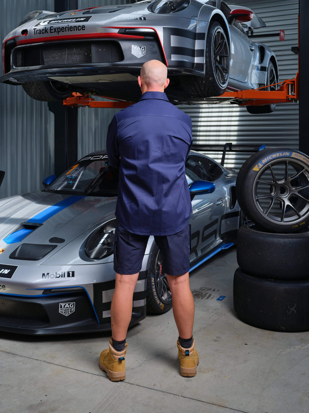 Driven DRV 55 Mens Long Sleeve Drill Shirt Navy – View 06