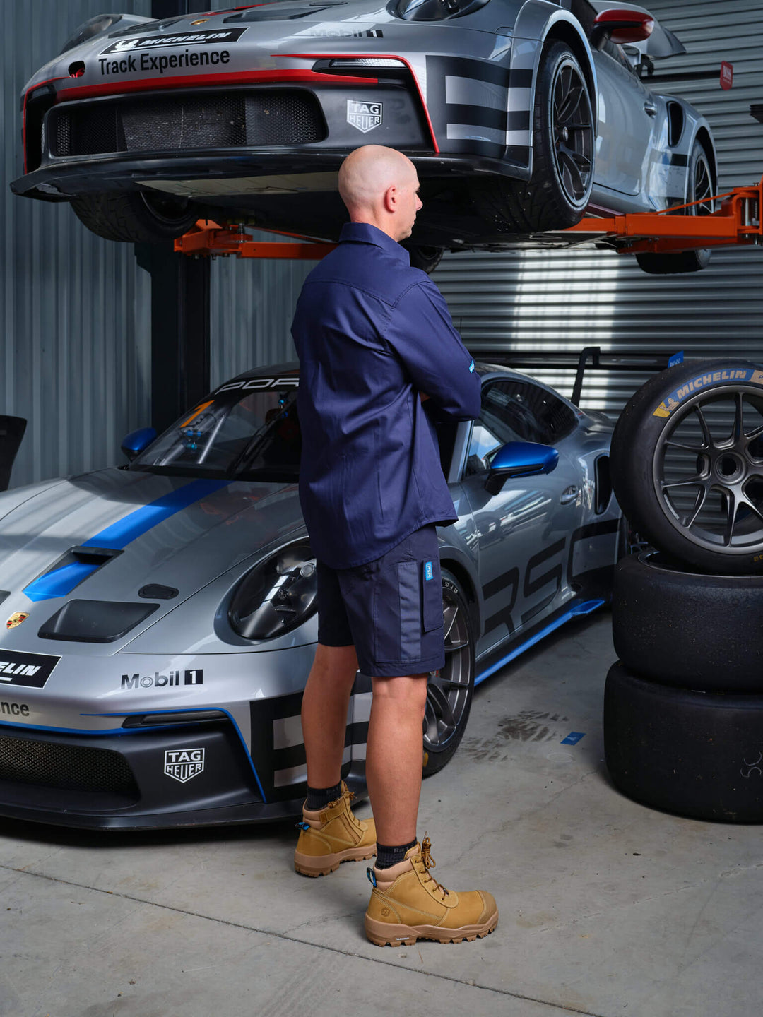 Driven DRV 55 Mens Long Sleeve Drill Shirt Navy – View 07