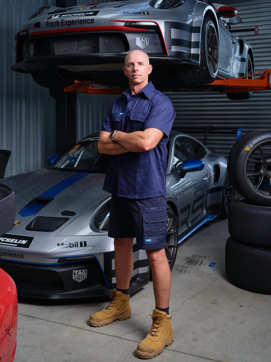 Driven DRV 56 Mens Short Sleeve Drill Shirt Navy – View 04