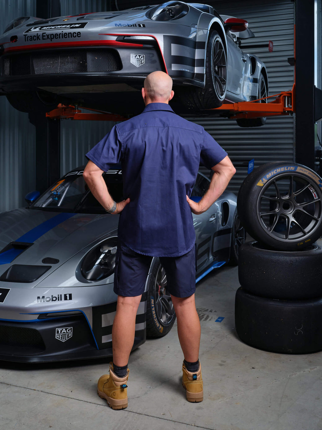 Driven DRV 56 Mens Short Sleeve Drill Shirt Navy – View 05