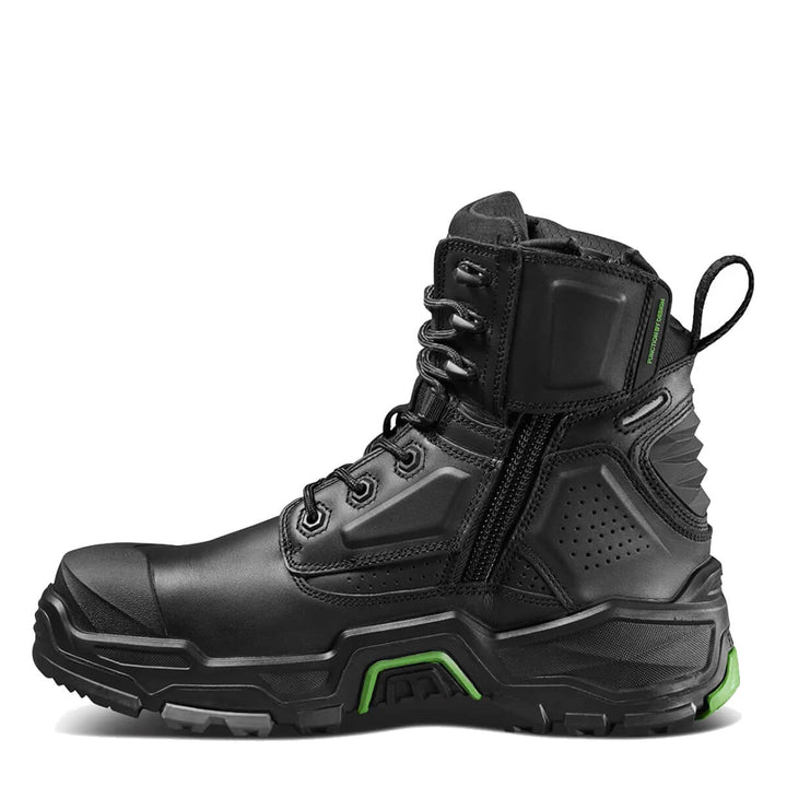 FXD Dura X-1 6" Lace + Zip Composite Toe Pen Resistant Leather Boots Black