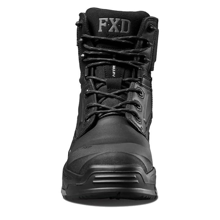 FXD Dura X-1 6" Lace + Zip Composite Toe Pen Resistant Leather Boots Black