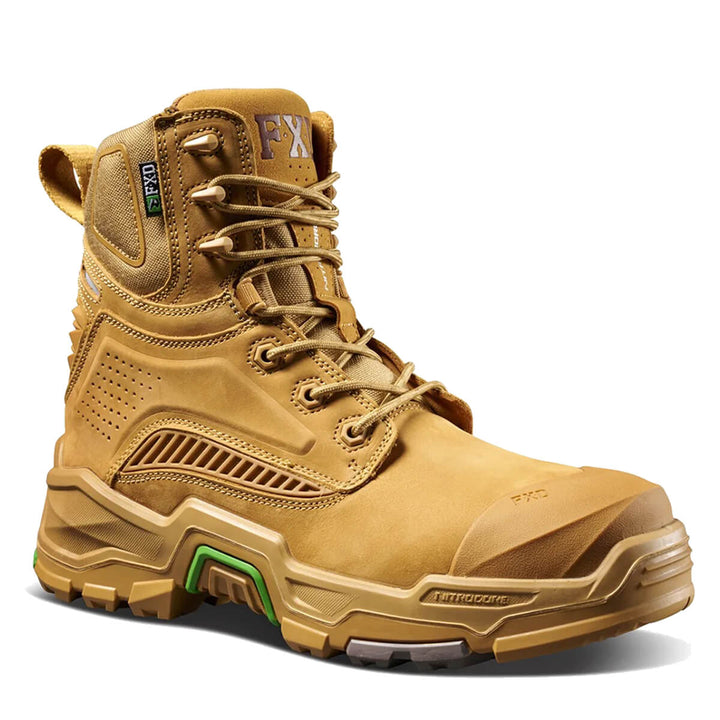 FXD Dura X-1 6" Lace + Zip Composite Toe Pen Resistant Leather Boots Wheat