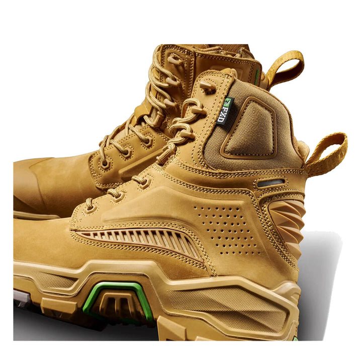 FXD Dura X-1 6" Lace + Zip Composite Toe Pen Resistant Leather Boots Wheat