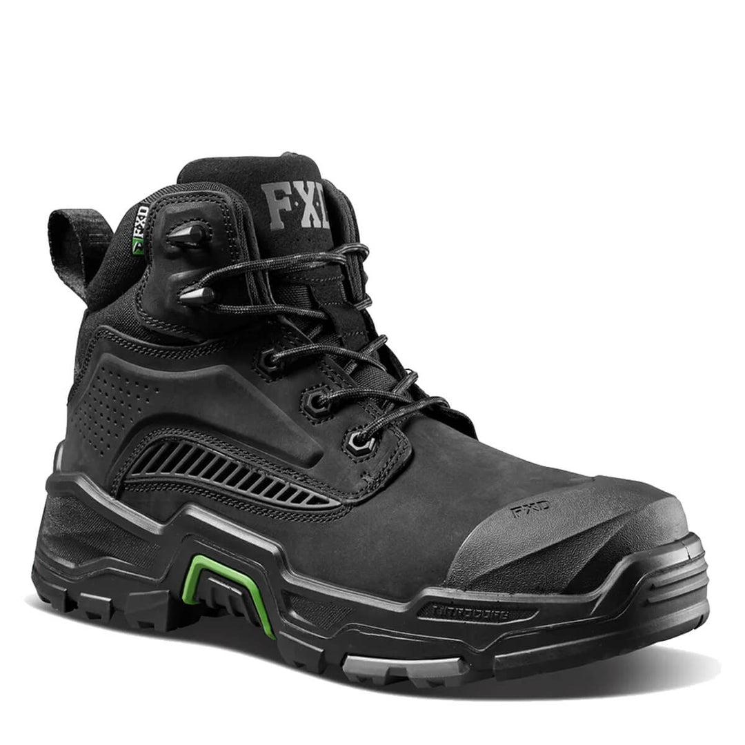 FXD Dura X-2 5" Lace + Zip Composite Toe Pen Resistant Nubuck Boots Black