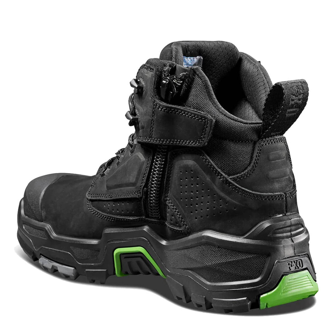 FXD Dura X-2 5" Lace + Zip Composite Toe Pen Resistant Nubuck Boots Black