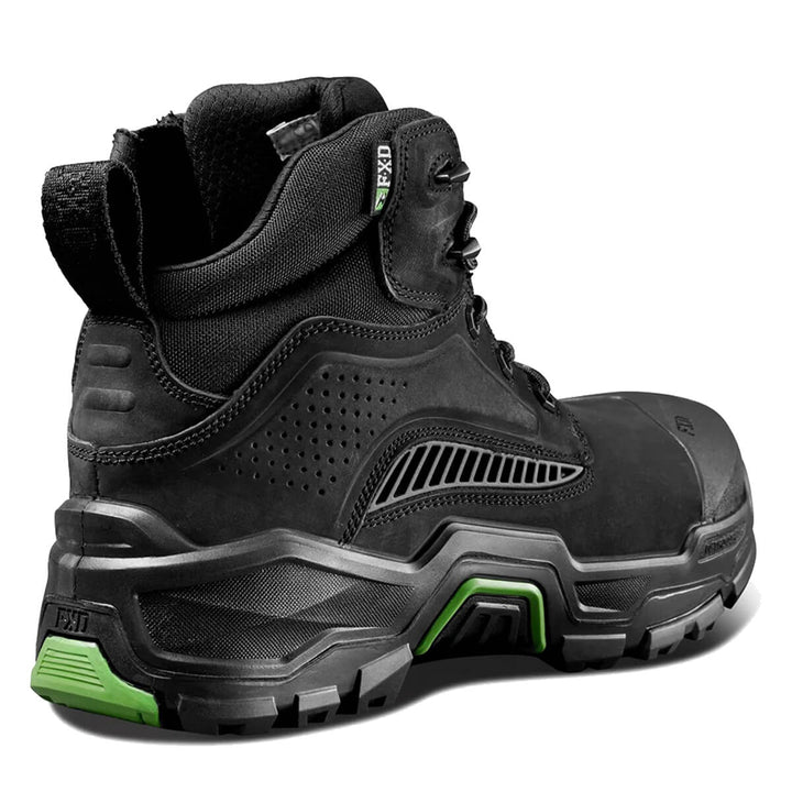 FXD Dura X-2 5" Lace + Zip Composite Toe Pen Resistant Nubuck Boots Black