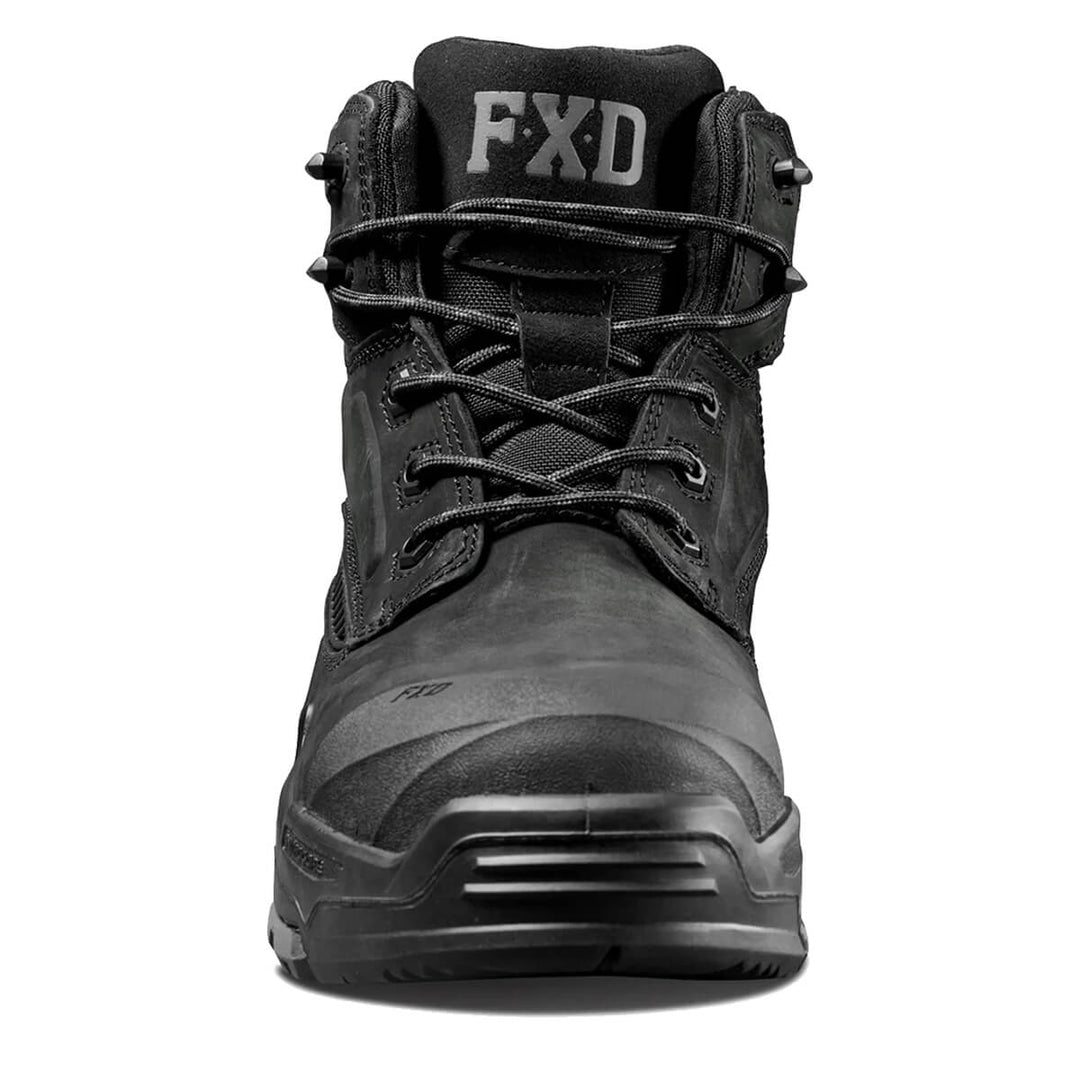 FXD Dura X-2 5" Lace + Zip Composite Toe Pen Resistant Nubuck Boots Black