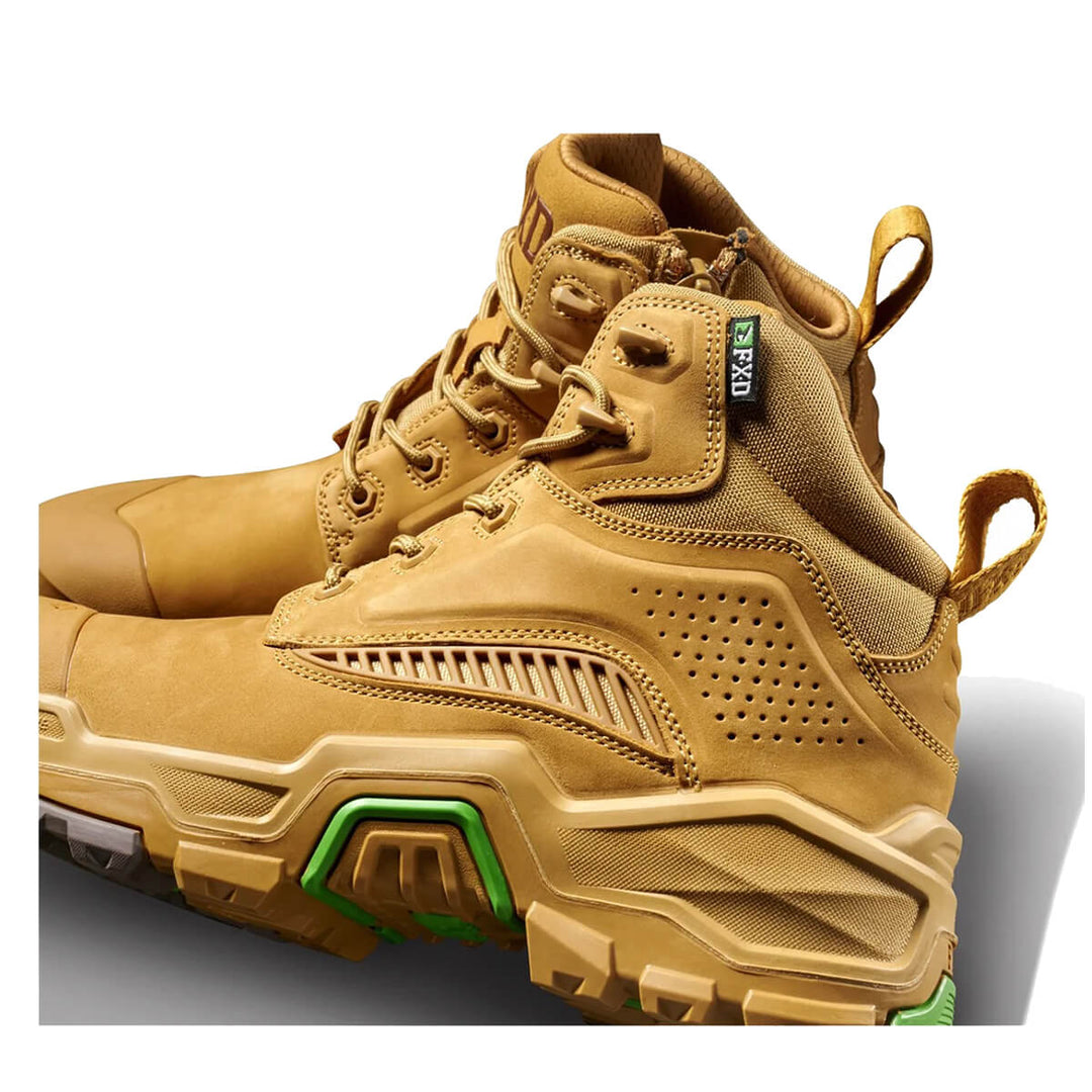 FXD Dura X-2 5" Lace + Zip Composite Toe Pen Resistant Nubuck Boots Wheat