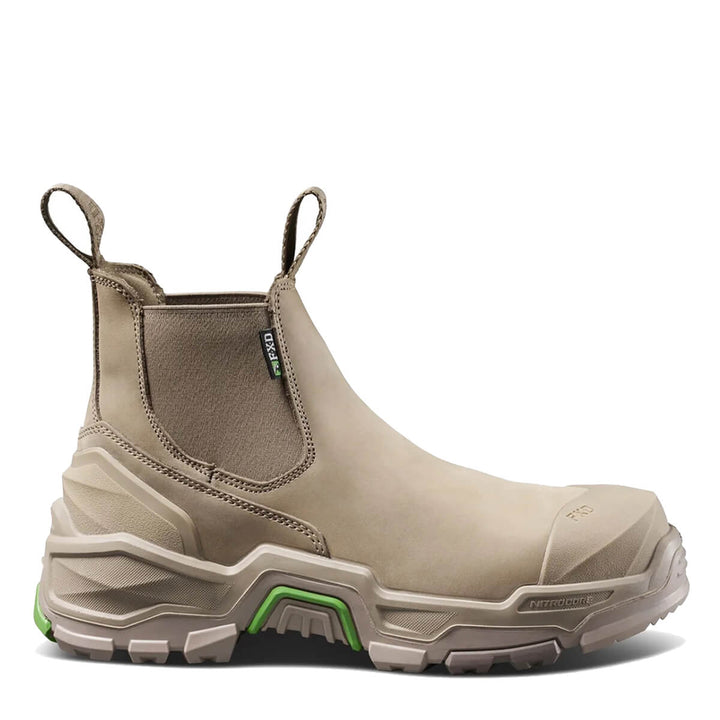 FXD Dura X-3 Slip On Elastic Side Composite Toe Pen Resistant Nubuck Boots Stone