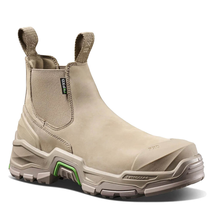 FXD Dura X-3 Slip On Elastic Side Composite Toe Pen Resistant Nubuck Boots Stone