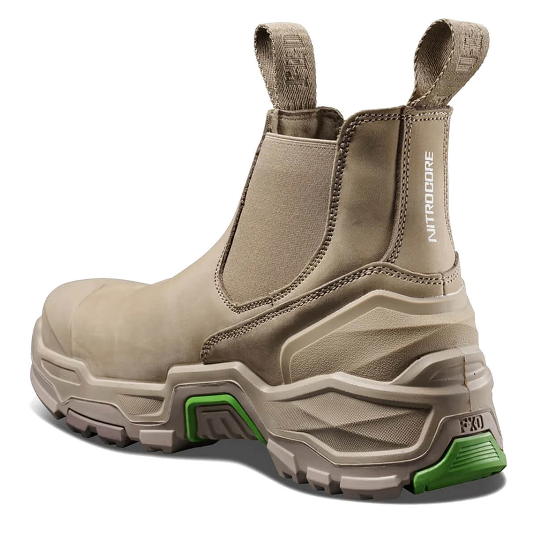 FXD Dura X-3 Slip On Elastic Side Composite Toe Pen Resistant Nubuck Boots Stone