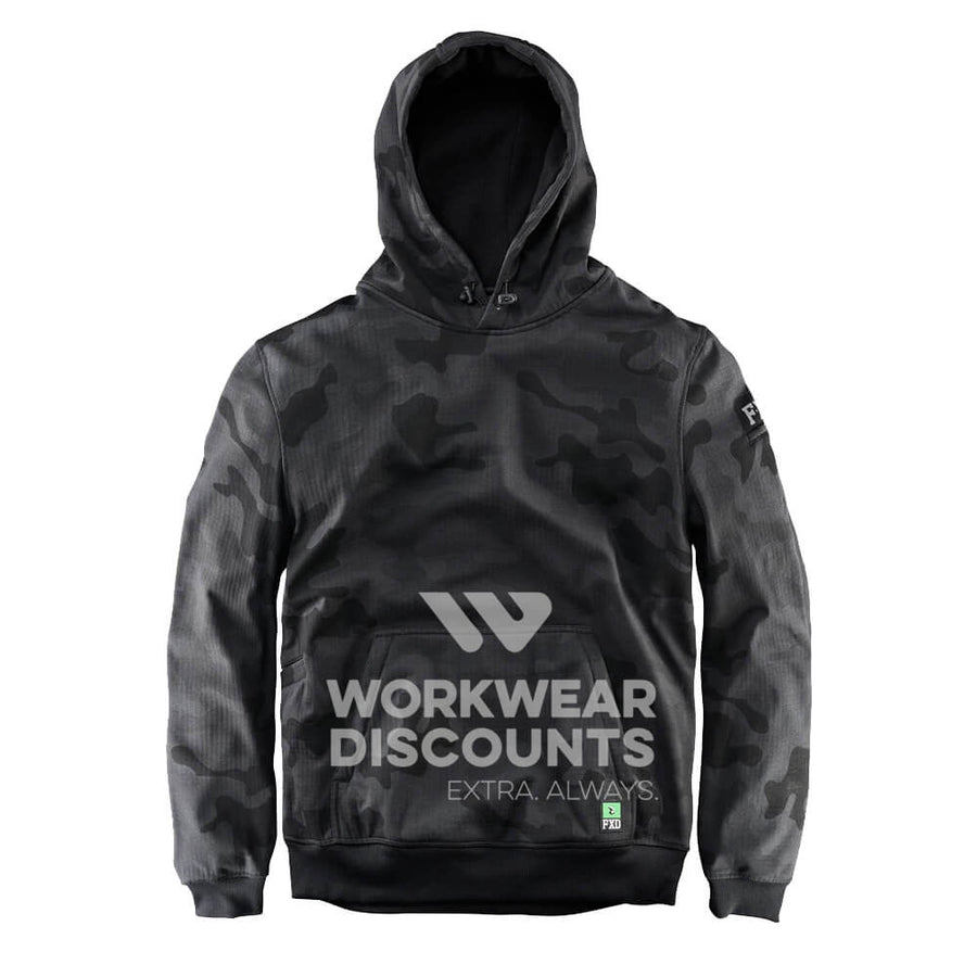 FXD WF1 Limited Edition Work Fleece Hoodie Black Camo Front