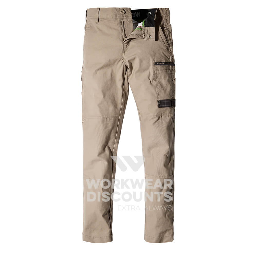 FXD WP3W 360 Ladies Stretch Cotton Work Pants Khaki Front