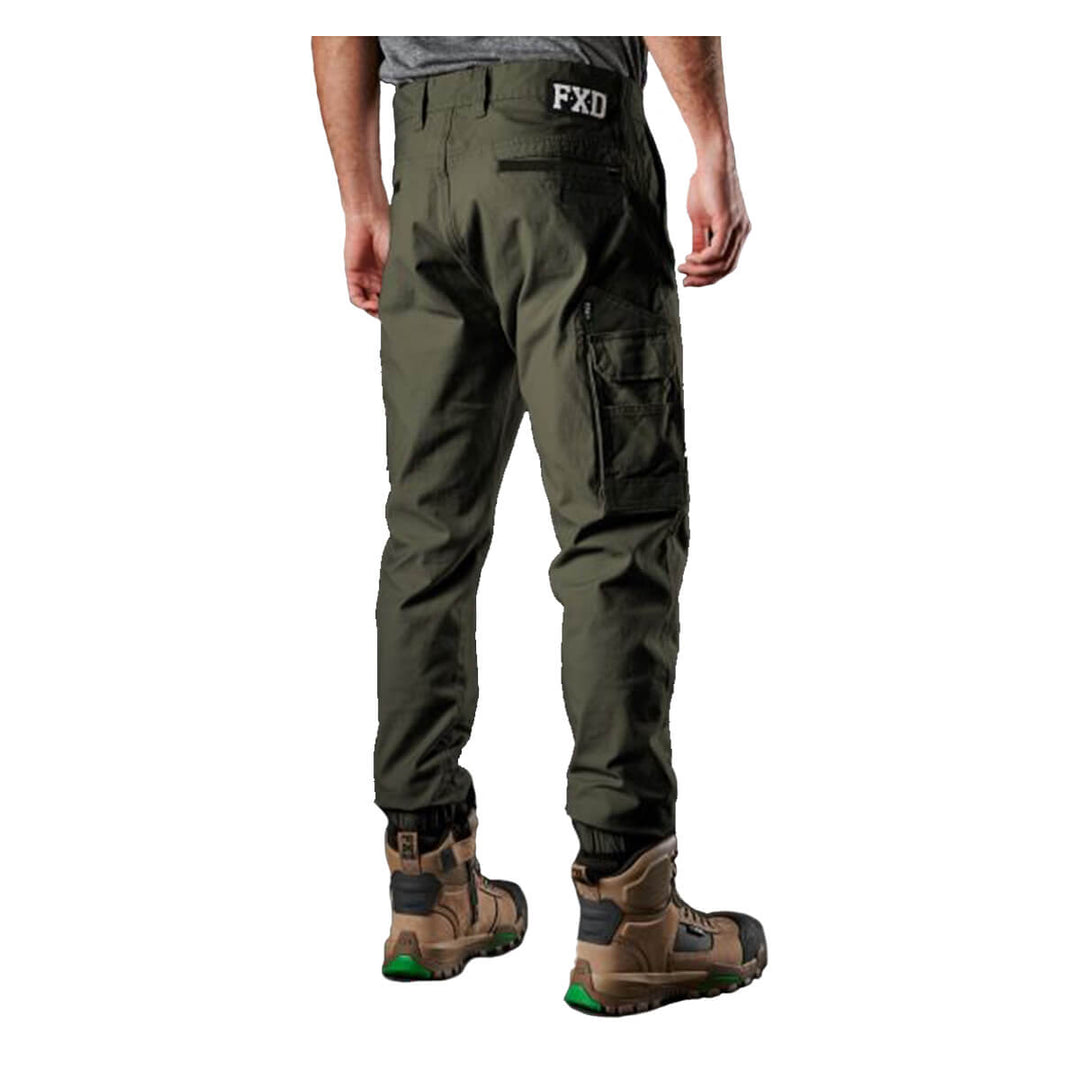 FXD WP4 360 Stretch Cuff Cotton Work Pants Green Back