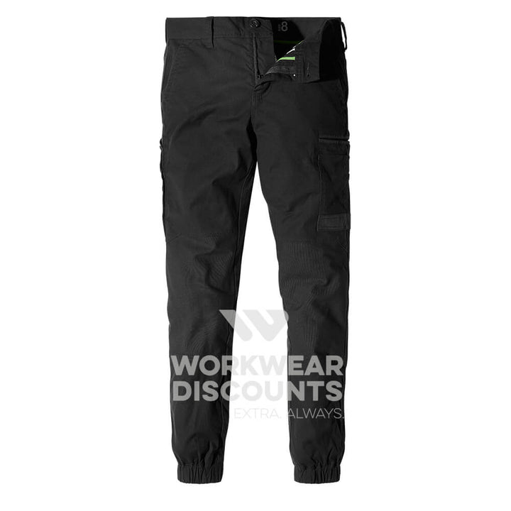 FXD WP4W 360 Ladies Stretch Cuff Cotton Work Pants Black Front