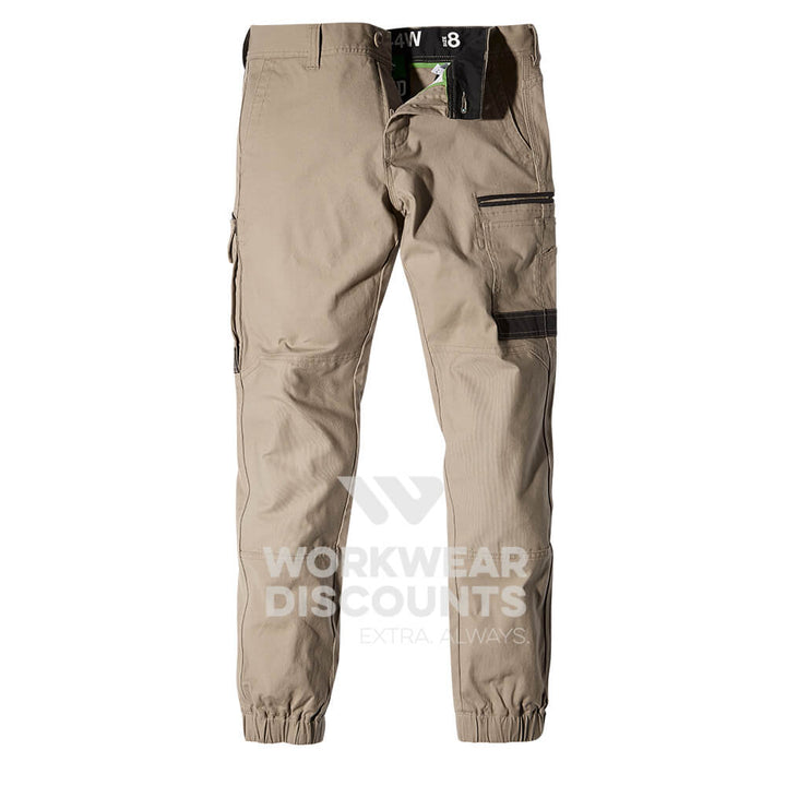 FXD WP4W 360 Ladies Stretch Cuff Cotton Work Pants Khaki Front