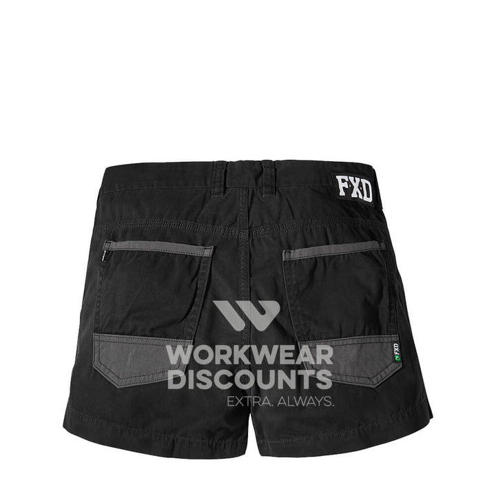 FXD WS2W Ladies Cotton Twill Short Shorts Black Back