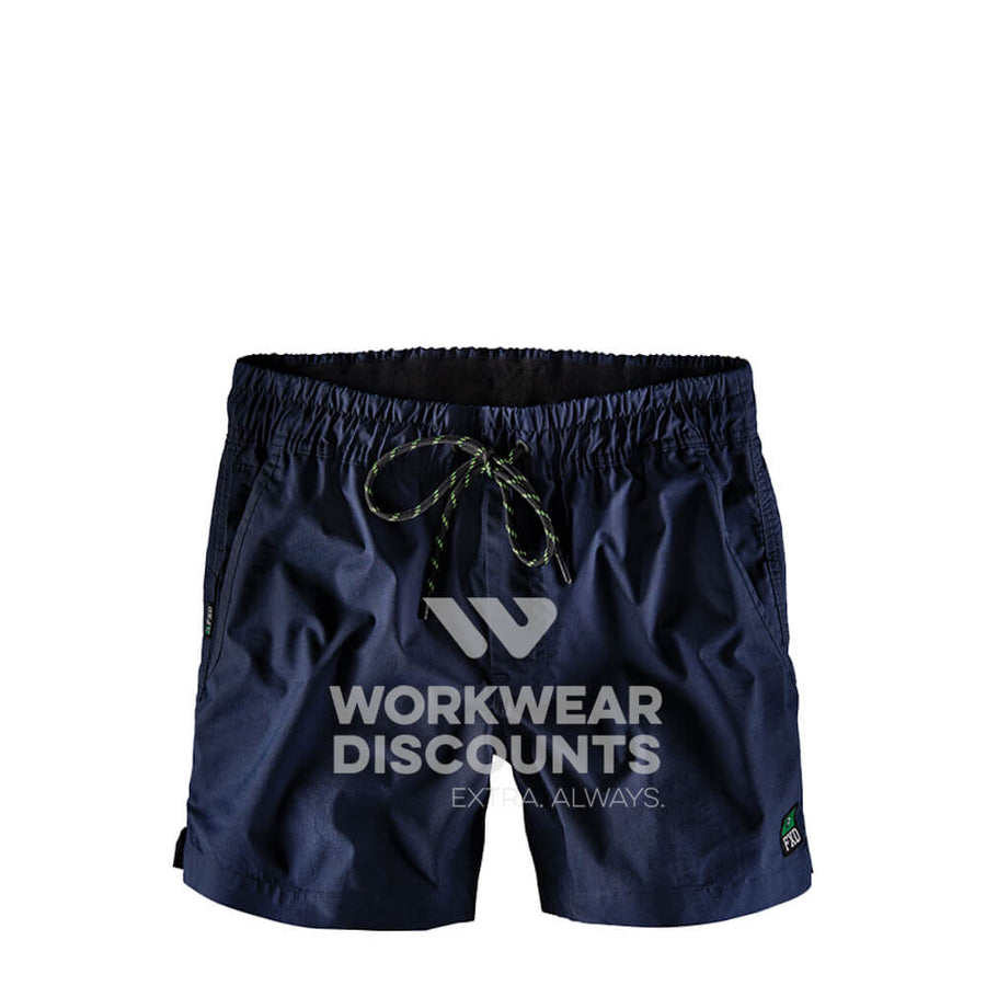 FXD WS4 Elastic Waist Stretch Ripstop Shorts Navy Front