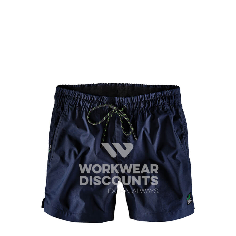 FXD WS4 Elastic Waist Stretch Ripstop Shorts Navy Front