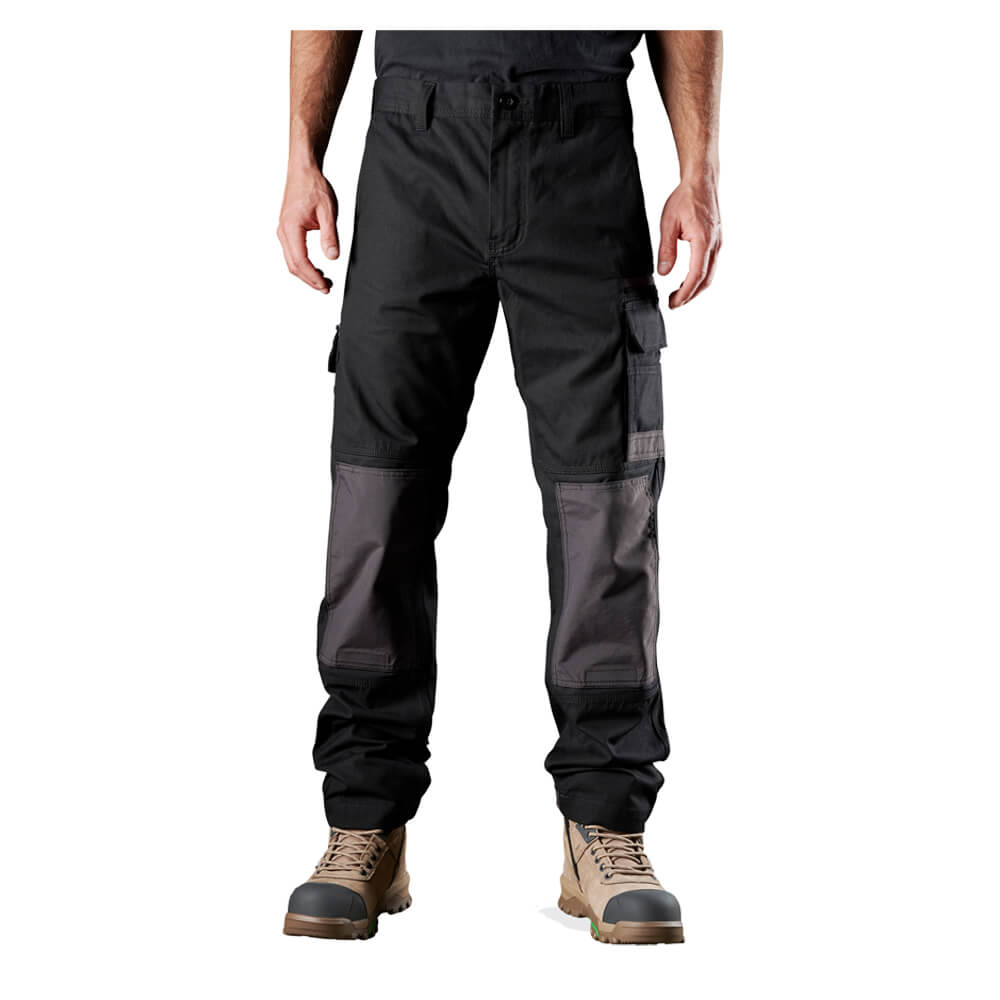 FXD WP1 Premium Cotton Work Pants Black Front worn